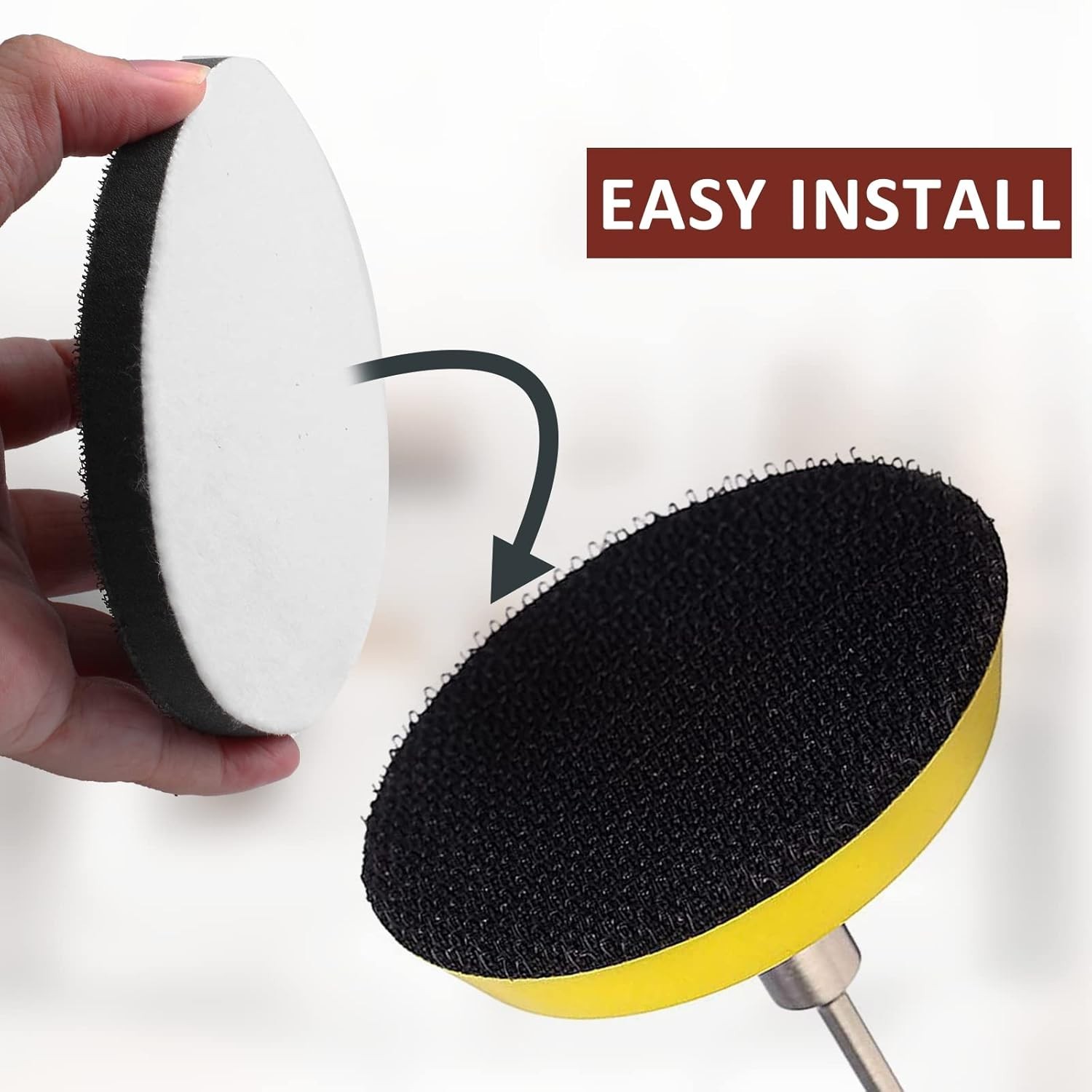 3 Inch (75mm) Hook and Loop Soft Foam Buffering Pad for 3″ Sanding Pad, 5 Pack