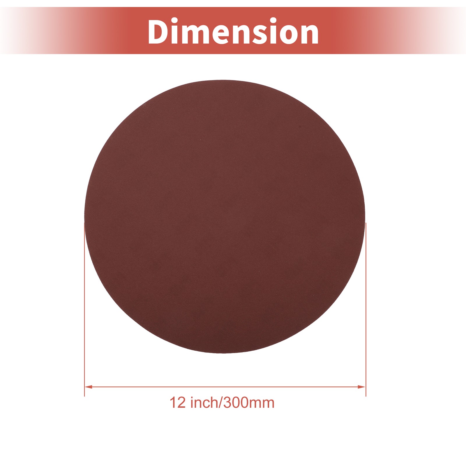12 Inch Sanding Discs Round Hook and Loop Sandpaper 180 Grits – 10 PCS