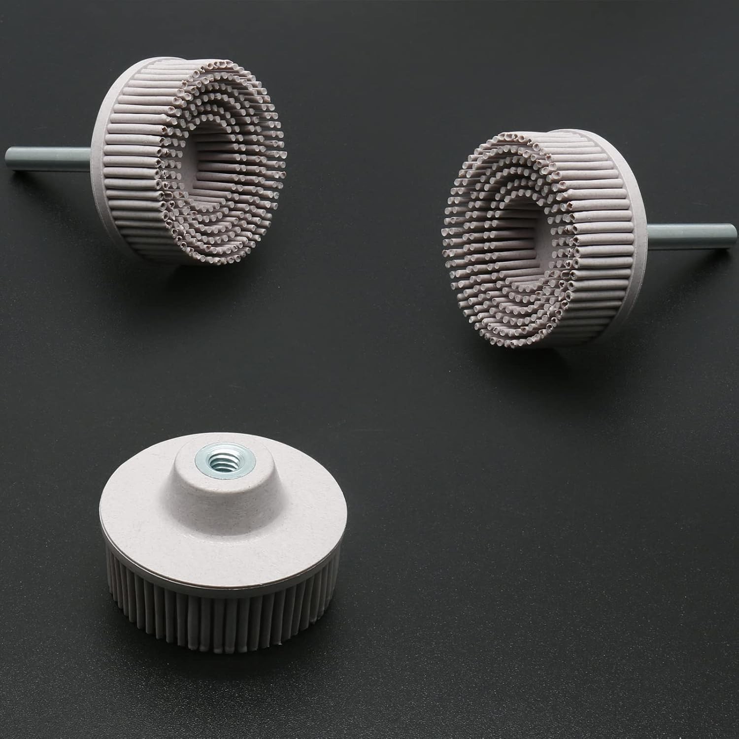 2Pcs 120 Grit White Bristle Disc Attachment, 2 Inch Abrasive Bristle Disc Gas…