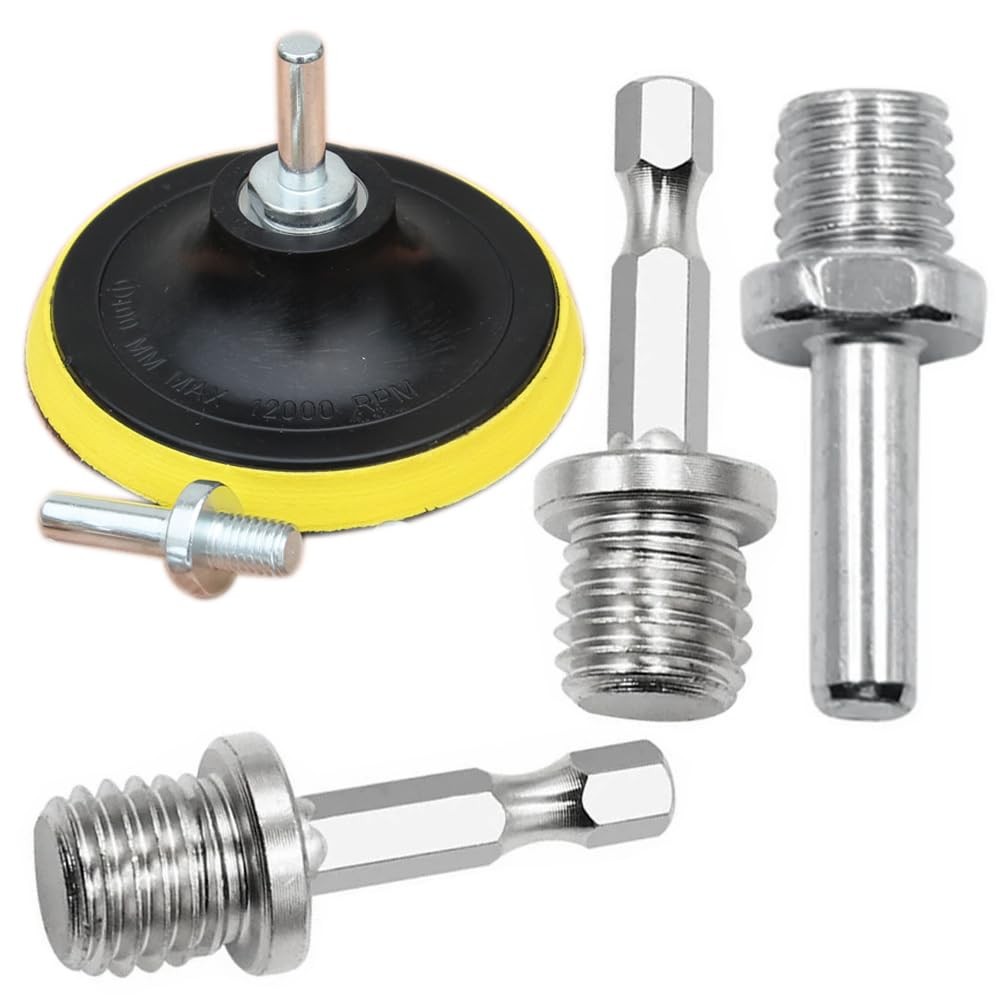TorSor 6 Pack Buffing Polishing Pads M14 Drill Adapter Screw Bolt Connector…