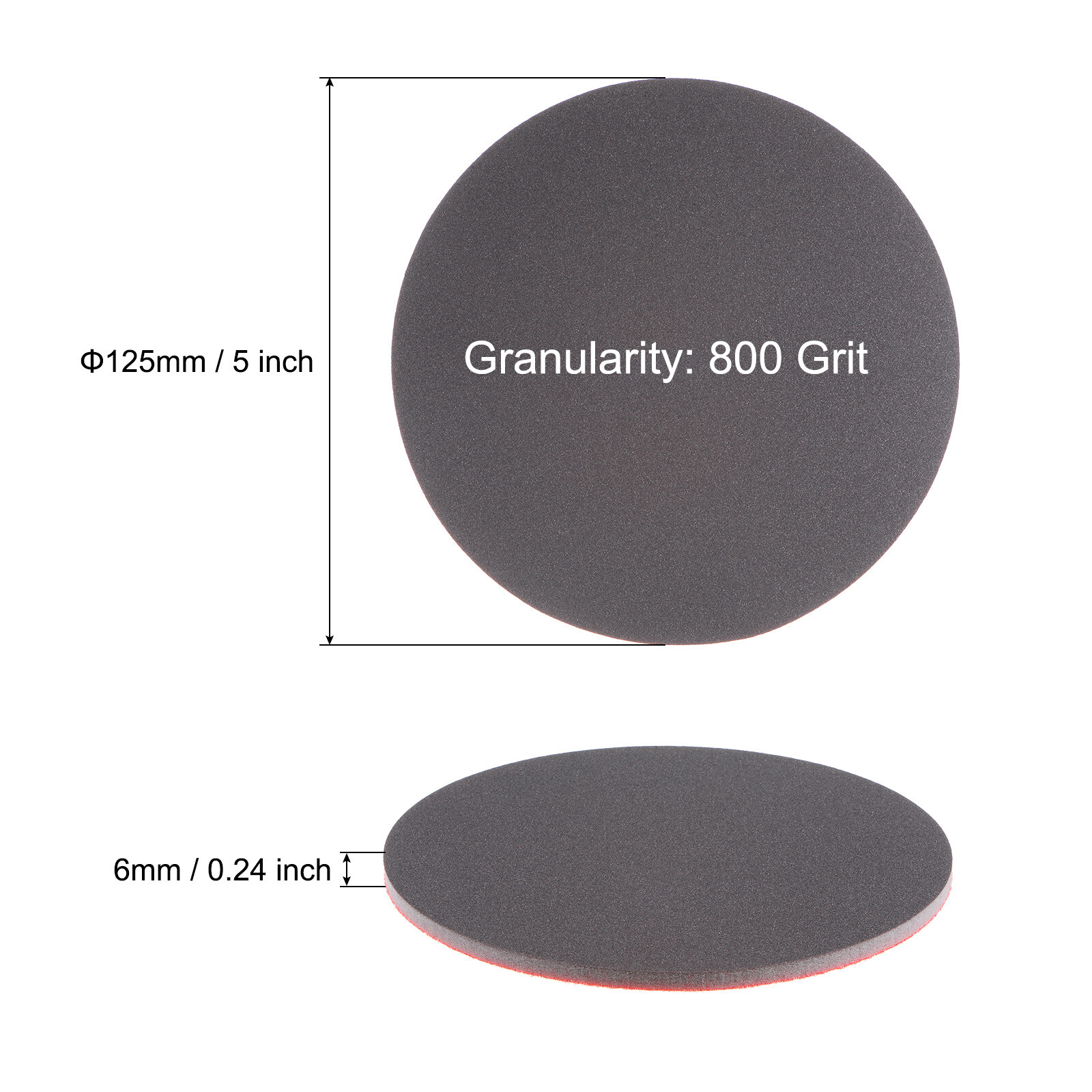 30pcs 800 Grit Sanding Sponge 5 Inch Hook and Loop Sponge Sanding Disc Wet/Dry
