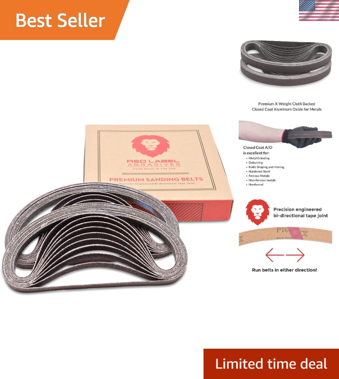 Versatile 1/2 X 12 Inch Sanding Belts – 20 Pack for Metal Grinding Applications