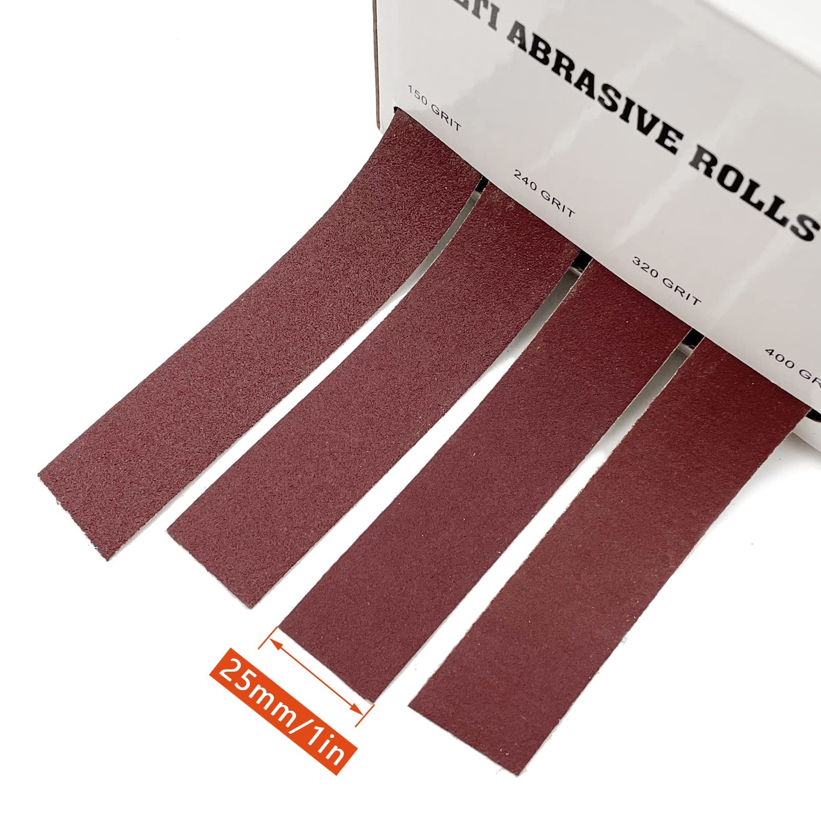 QYQRQF Emery Cloth Roll, 4 Grits Abrasive Sandpaper Rolls 4roll6m, Assorted