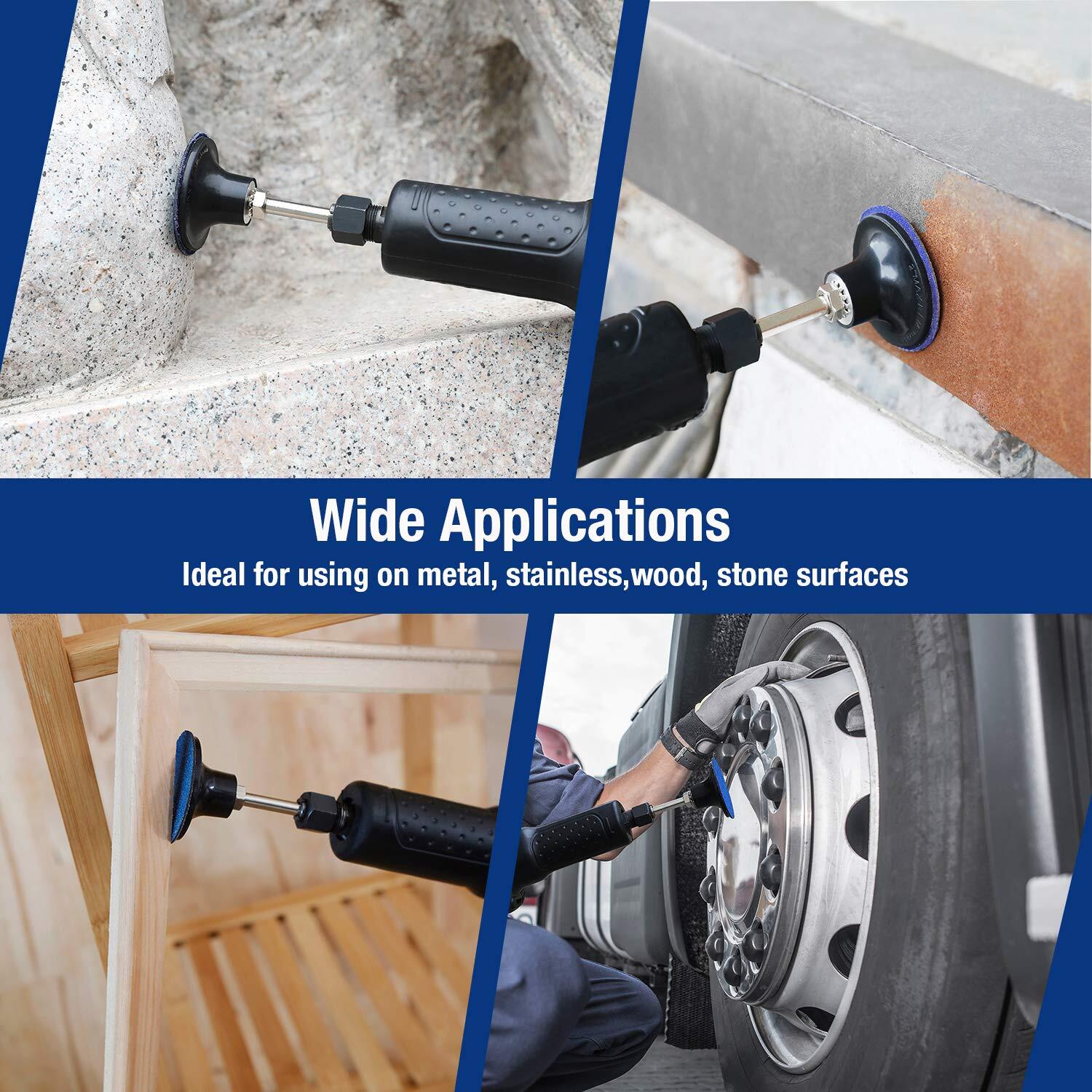 WORKPRO 101PC Sanding Discs Set 2″ Disc w/1/4″ Holder Surface Conditioning Discs