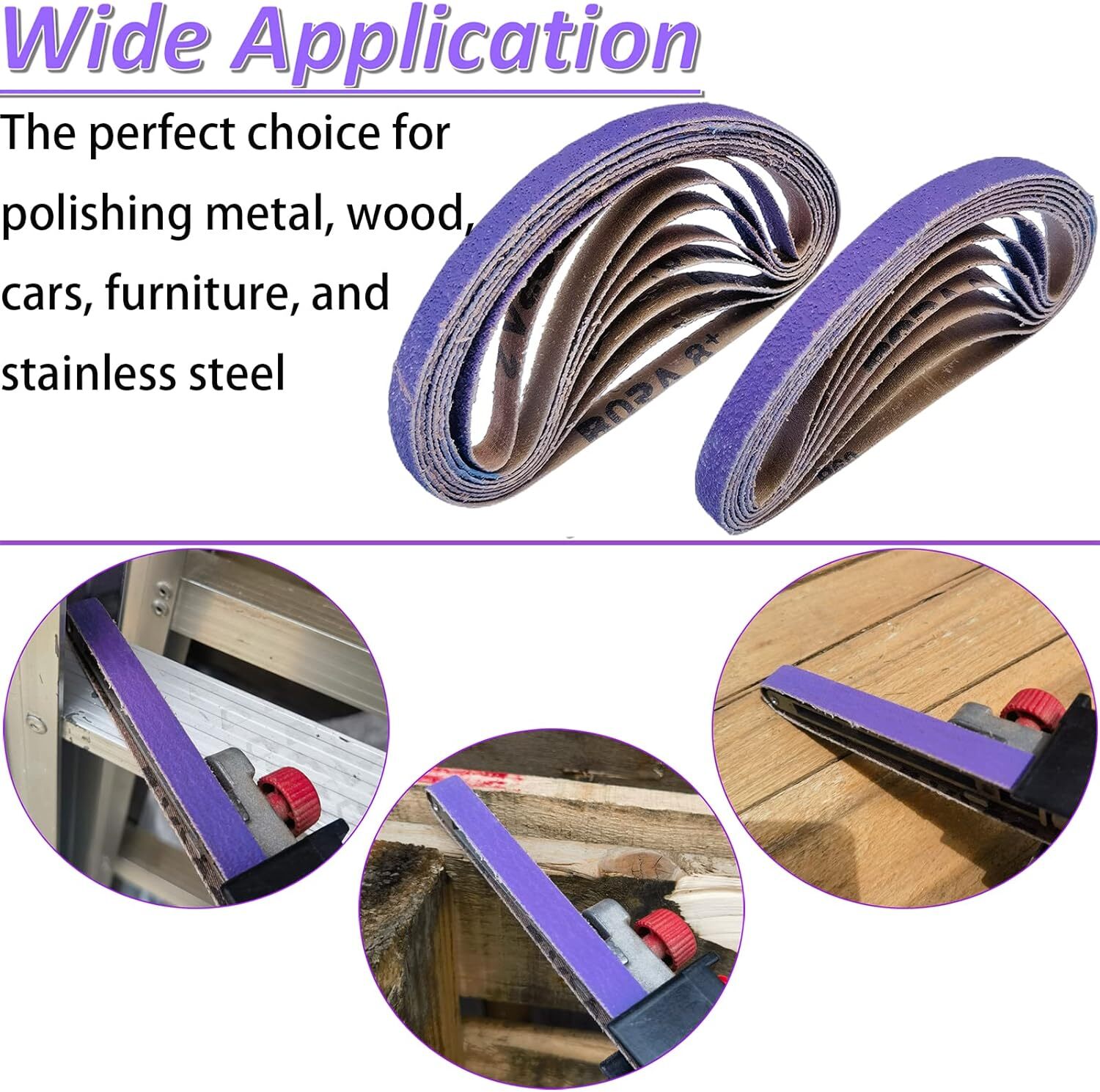 20x 1/2″ x 18″ File Sanding Belts 40-320 Grit Sander Belts for Metal Polishing