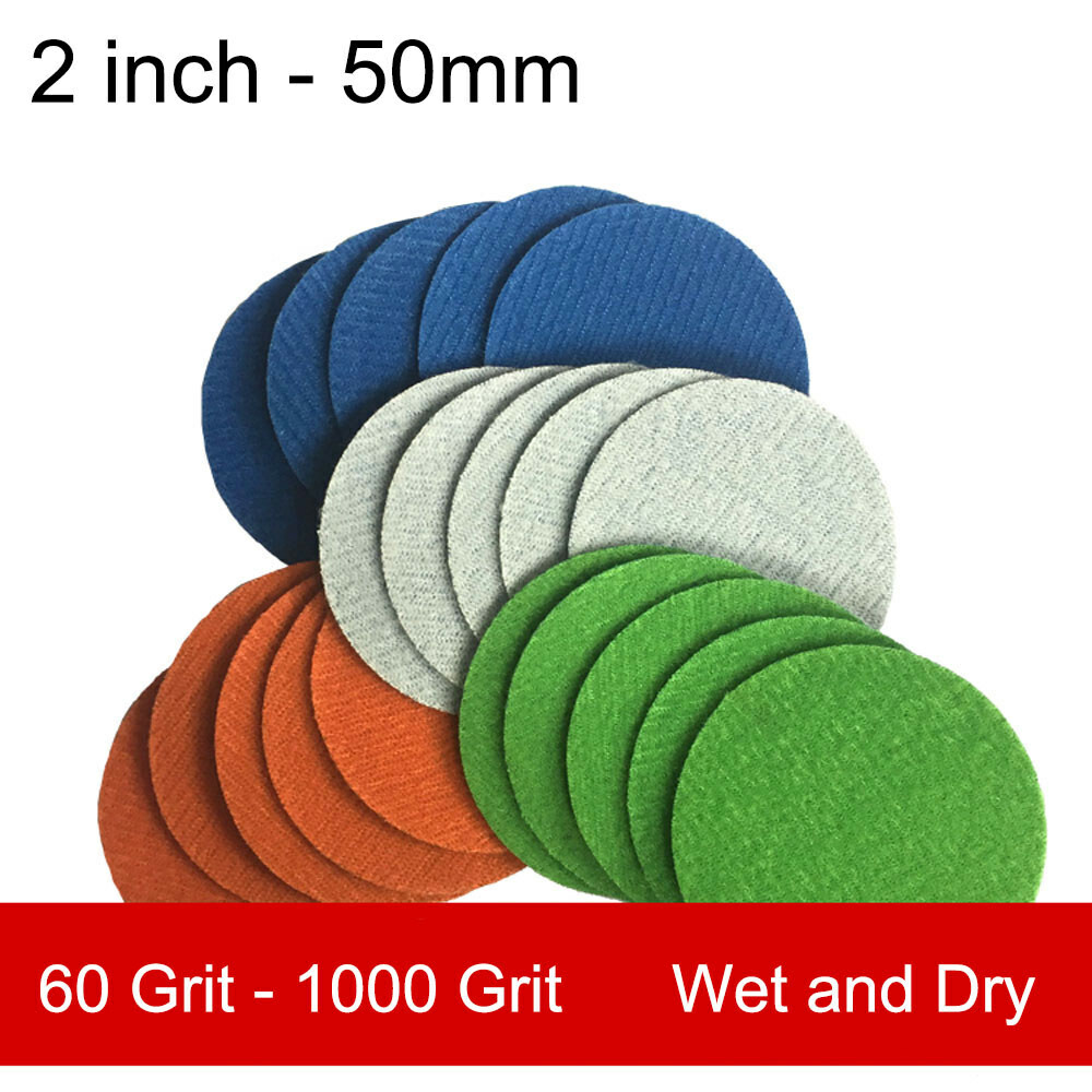 Hook and Loop Sanding Disc 50mm 2″ Wet & Dry Sandpaper Pads Orbital 60-1000 Grit