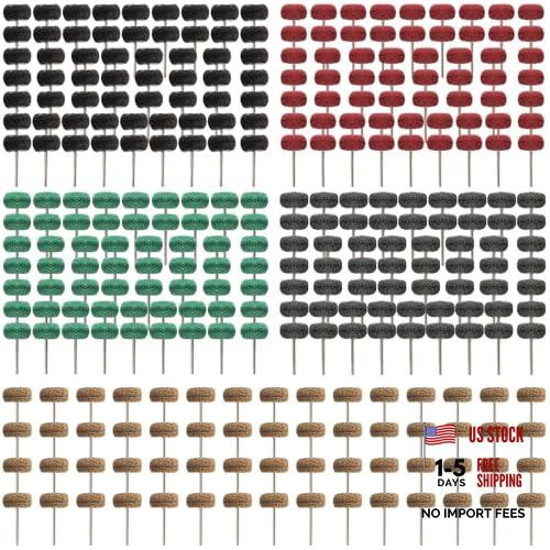 Pcs 1 inch Abrasive Buffing Wheels, 120/180/320/400/600Grit | 1/8″(3mm) 300