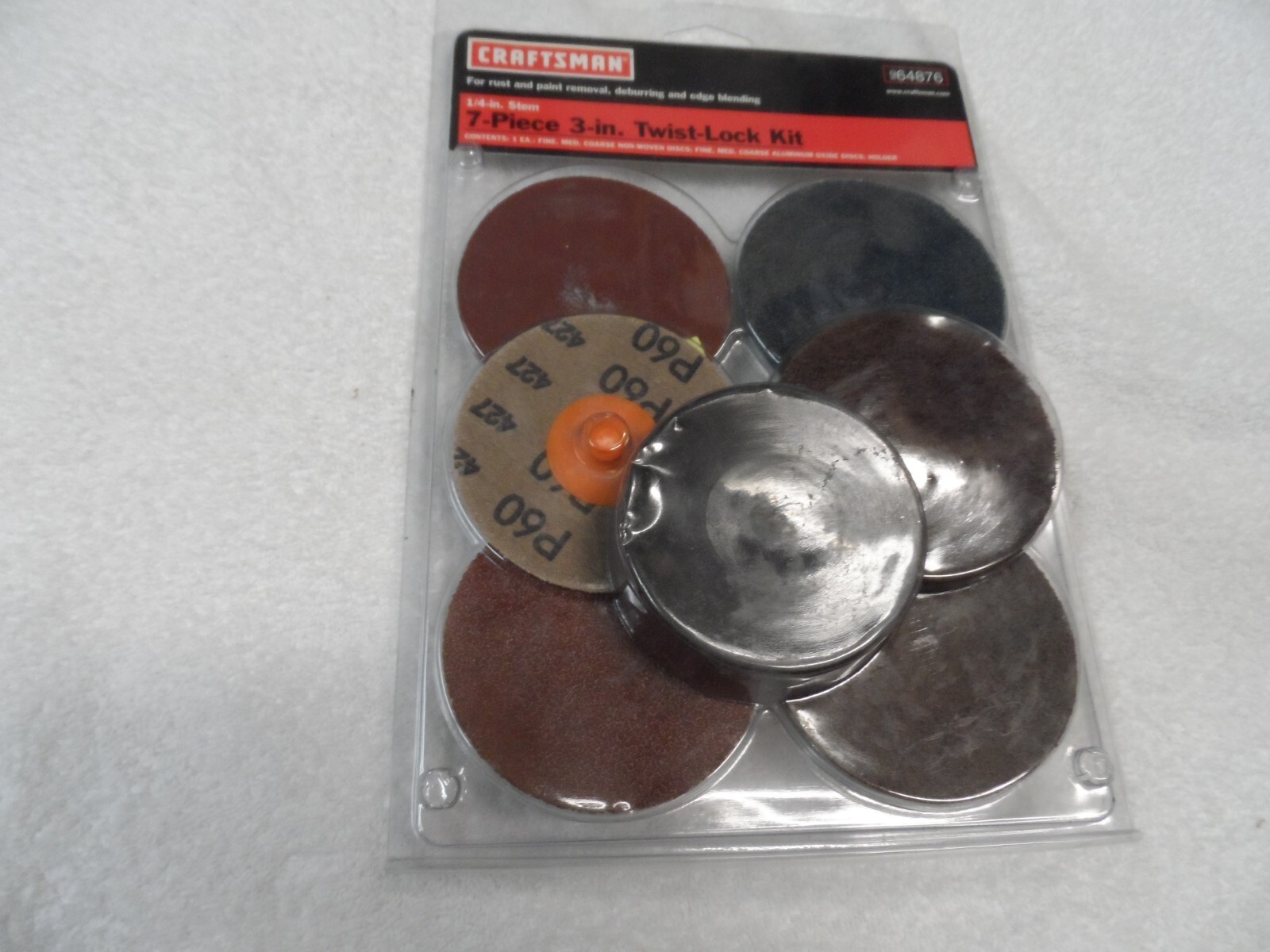 Craftsman USA Twist Lock Disc Surface Preparation Kit 7 pcs 64876