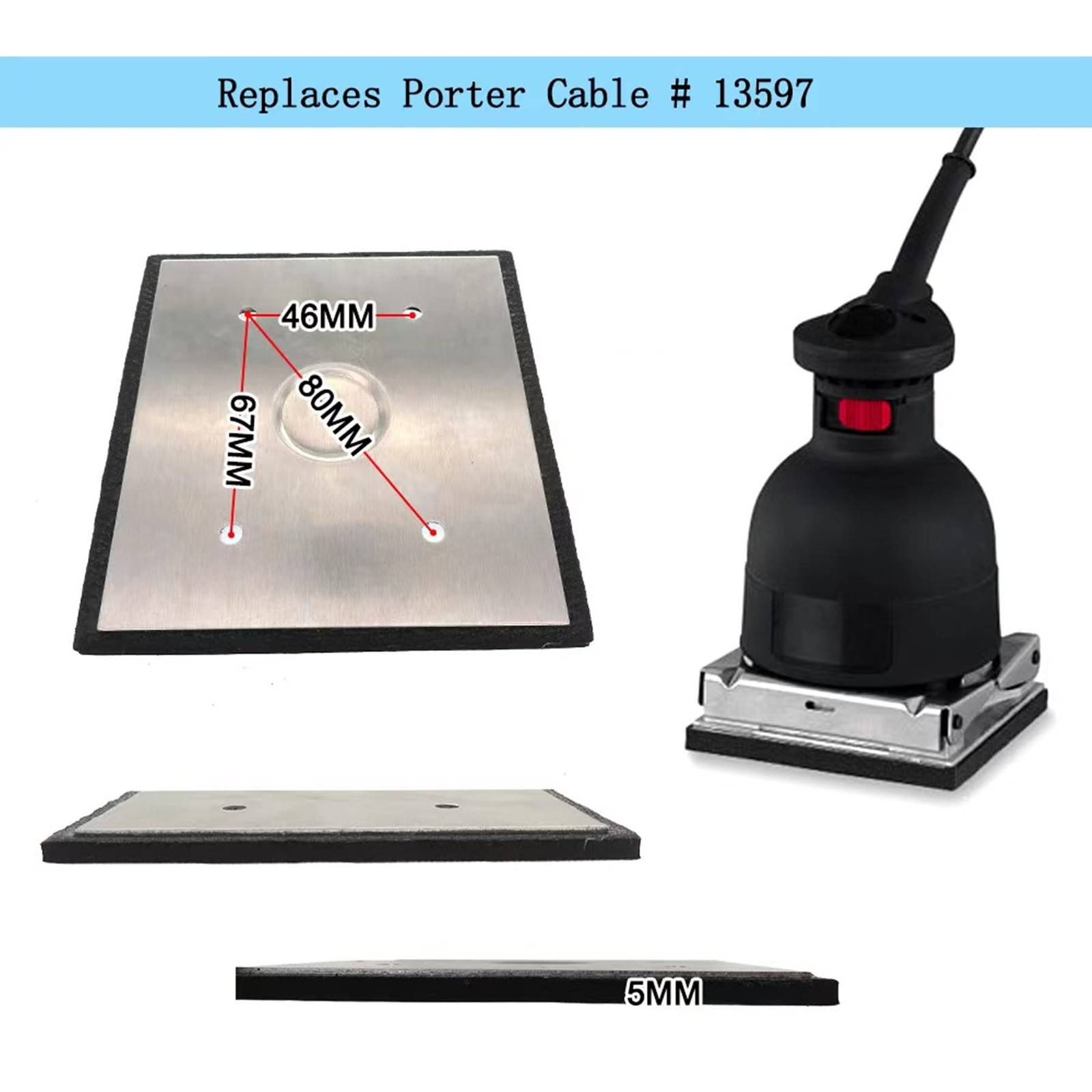 Standard Replacement Pad for Porter Cable Sander Model 330