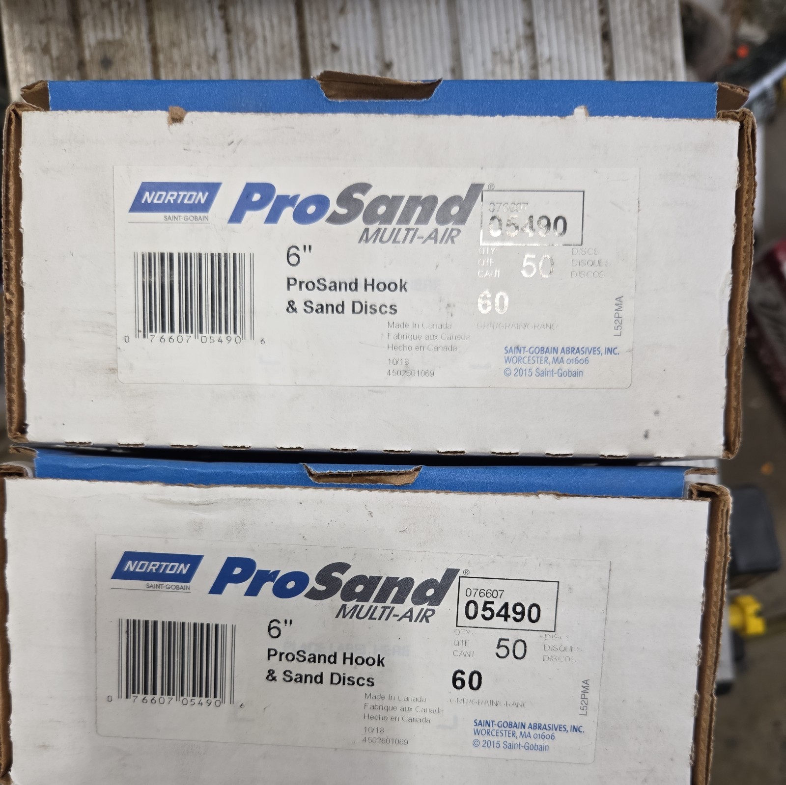 Lot 100 Norton ProSand 6″ Cyclonic Hook & Sand Sanding Disc 60 grit Part No 5490