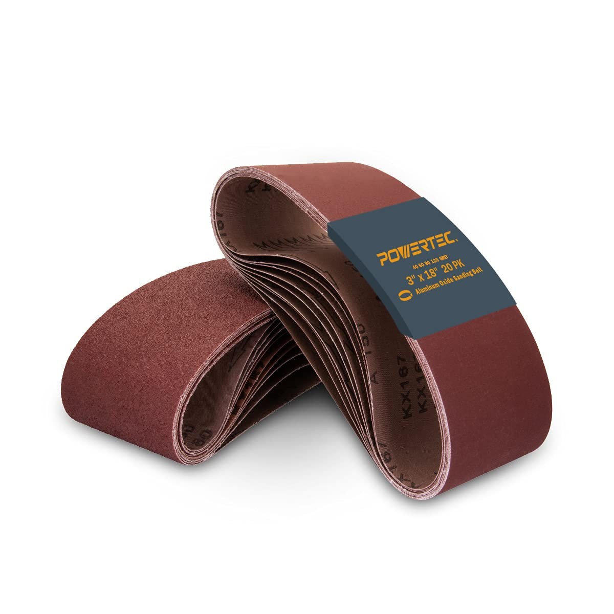 3 x 18 Inch Sanding Belts, 5 Each of 40/60/80/120 Grits, 20PK, Aluminum Oxide…
