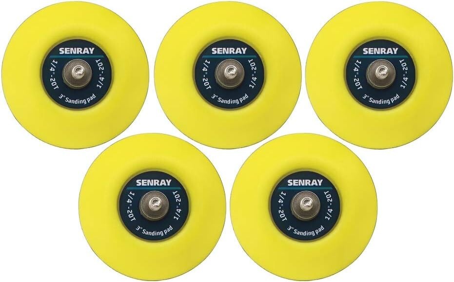 5Pcs 3-Inch Hook and Loop Backing Pad Sanding Pads for Dual Action Orbital Sande