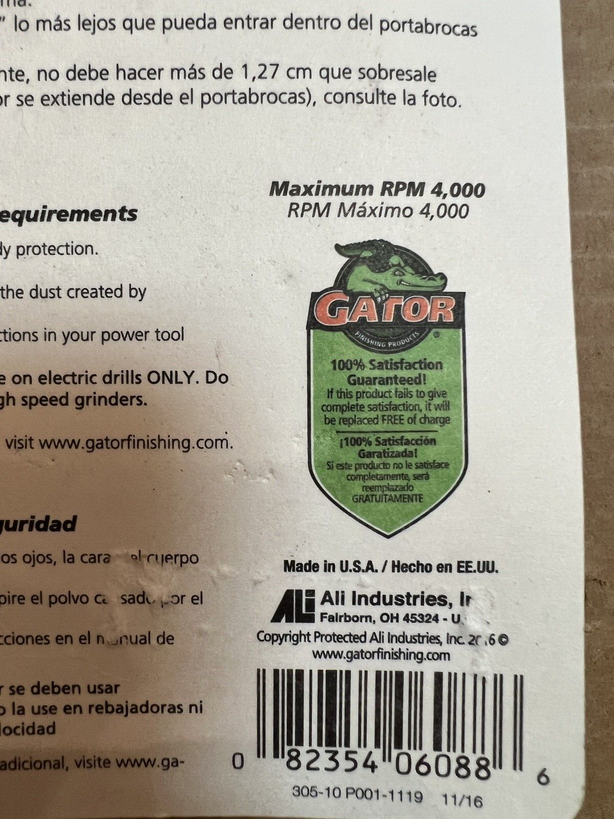 GATOR 6085 1-1/2″ Drum Sander & 6088 1-1/2″ Drum Sander Refill kit Coarse 50