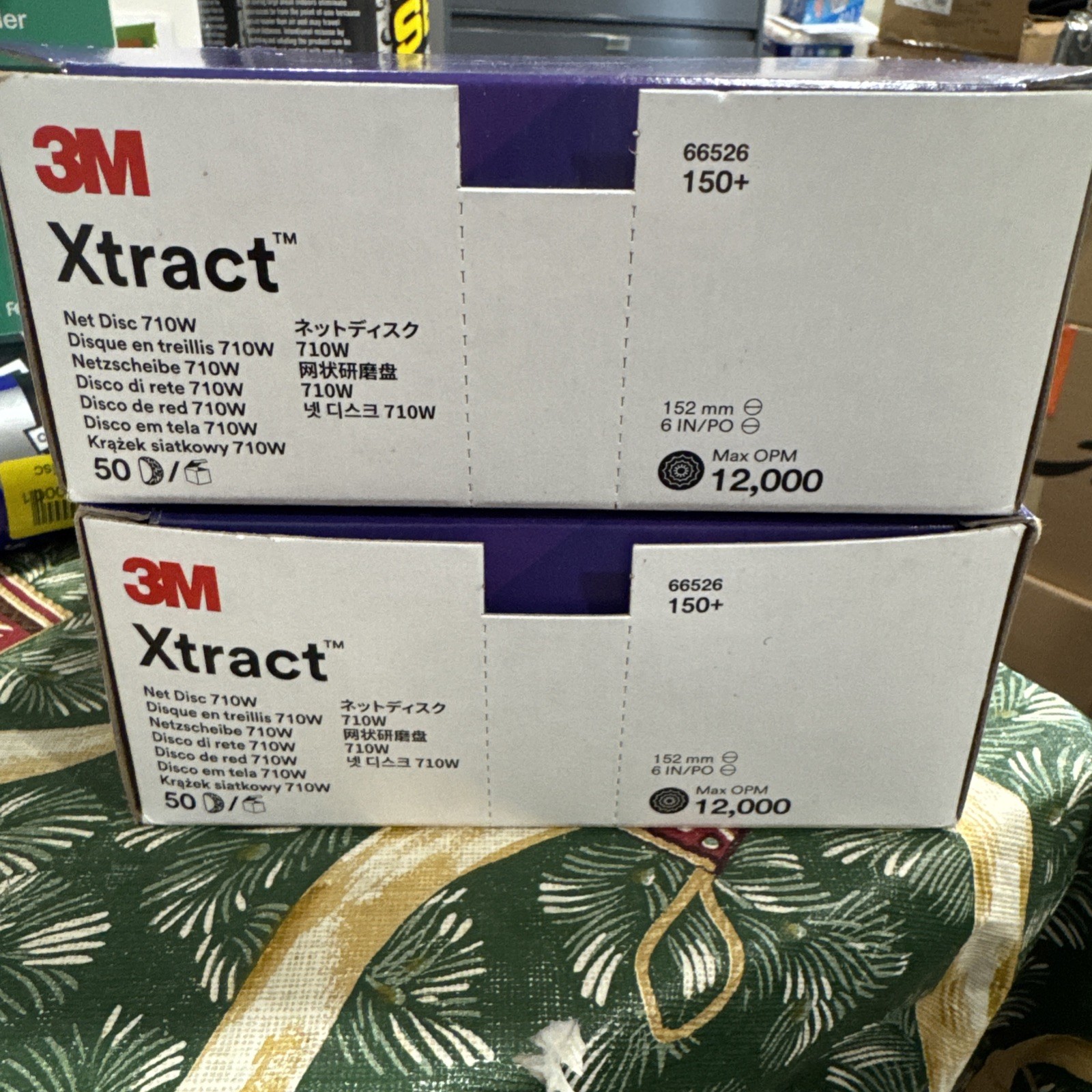 3M 66526 710W Xtract 6″ 150 Sanding Discs Cubitron II Hook and Loop 100 (2X 50)