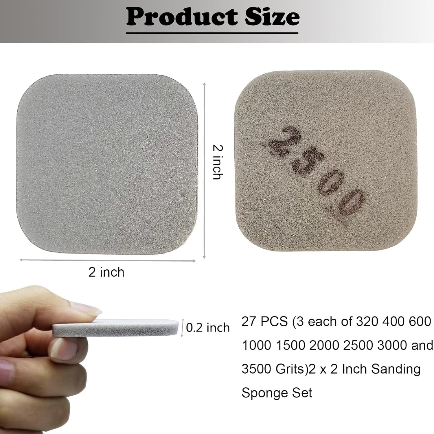 54 PCS 2 x 2 Soft Touch Sanding Pads, Mesh Sanding Polishing Pads Hand Sander…