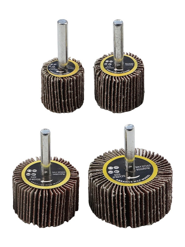 Wide Application Set of 4 Sanding Flap Disc Wheels 80 Grit Rotary Tool