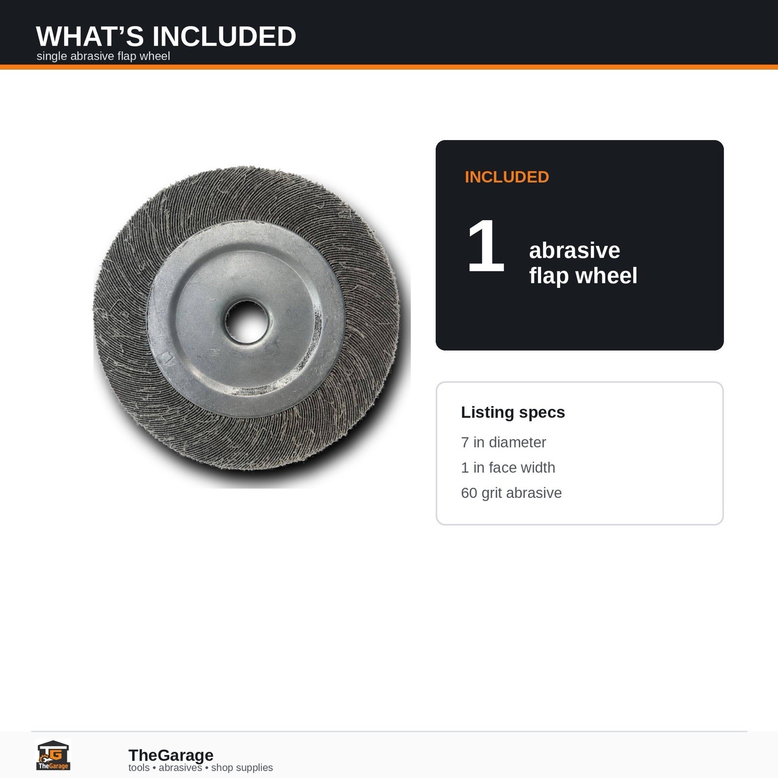 7″ x 1″ 60 Grit Abrasive Flap Wheel Bench Pedestal Grinder Heavy Duty