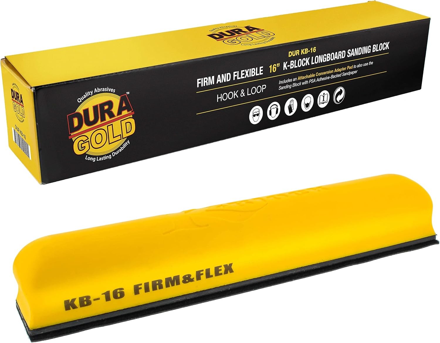 Dura-Gold Pro Series 16″ K-Block Sander Firm & Flex Longboard Hand Sanding Block