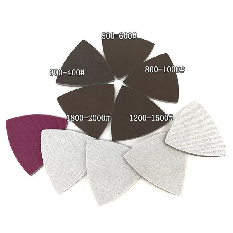 80*80*80mm Triangle Sponge Red Sandpaper Wet And Dry Sanding Discs 300-2000 Grit