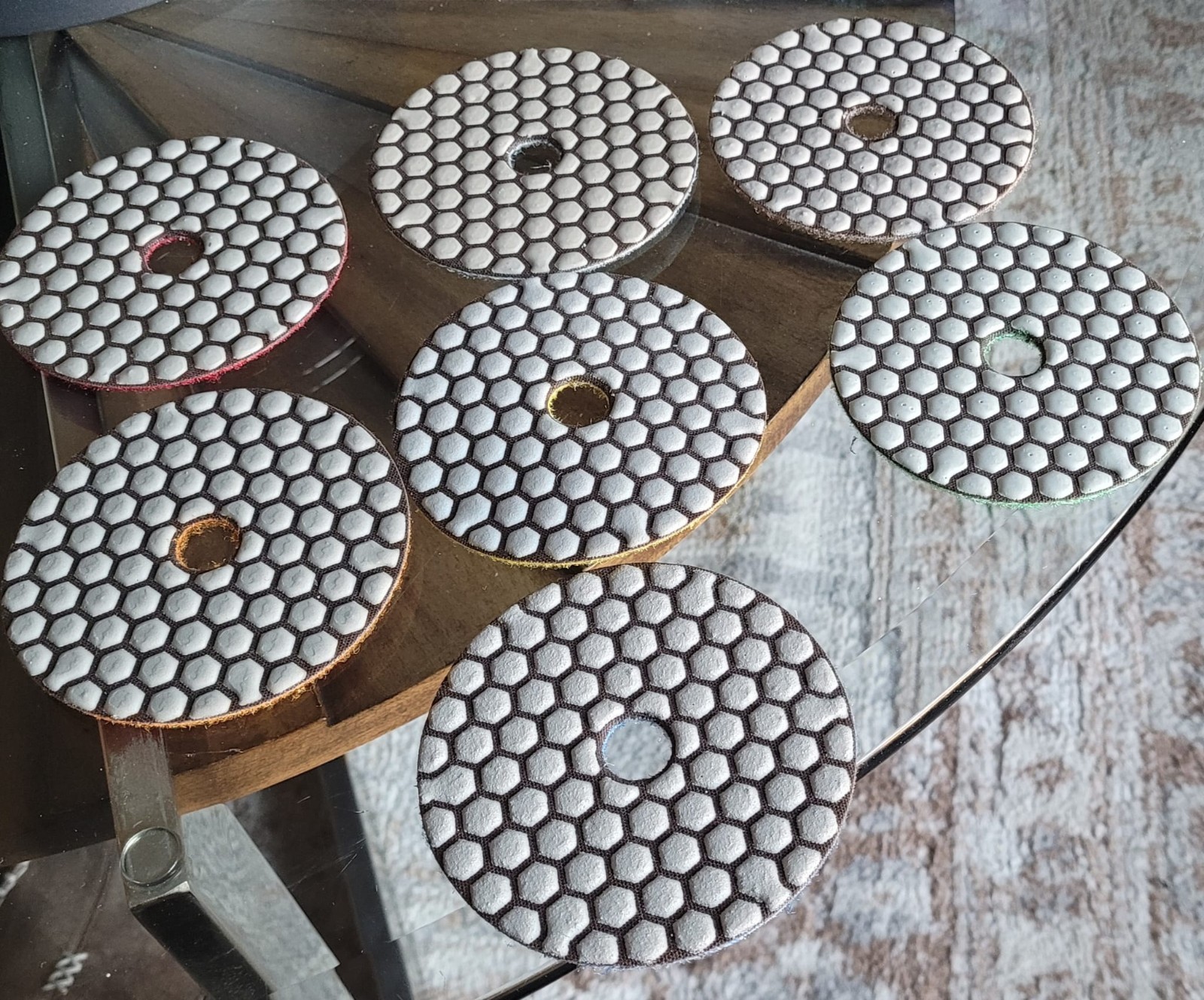 SHDIATOOL Diamond Polishing Pads 4″ Granite Marble Tile Sanding Discs 5/8 Backer