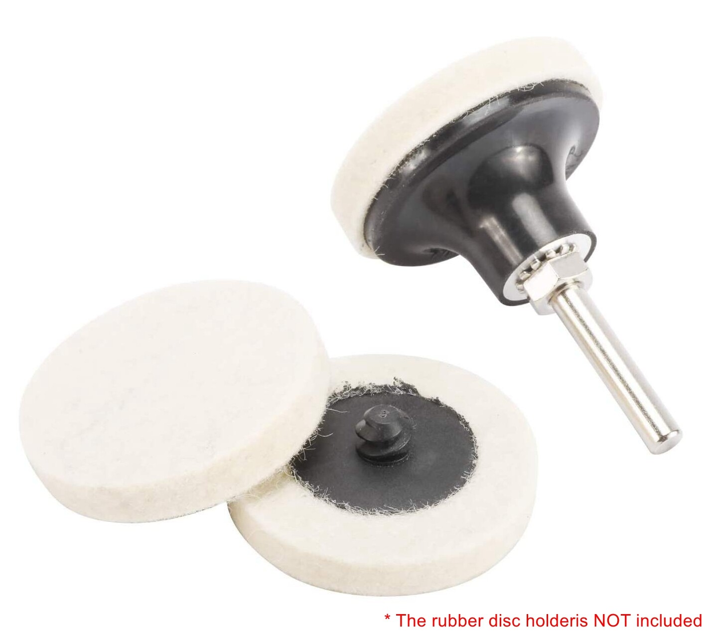 10PCS 2 inch Wool Buffing Polishing Pad Die Grinder Drill Roll Lock Sanding Disc
