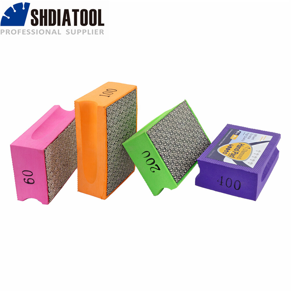 Diamond Electroplated Resin Hand Polishing Pad for Tile Stone 7pcs/set #60-#3000