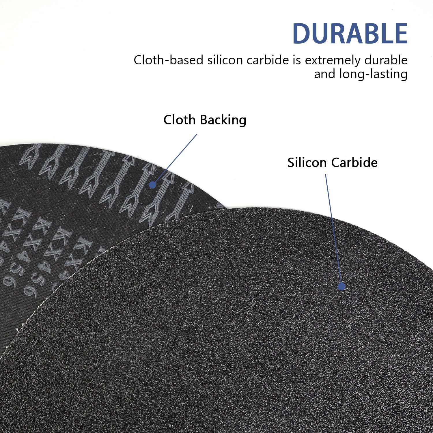 HUAALIUCHE Floor Sanding Disc ClothBacked Silicon Carbide，17″ x 2″ Holes for …