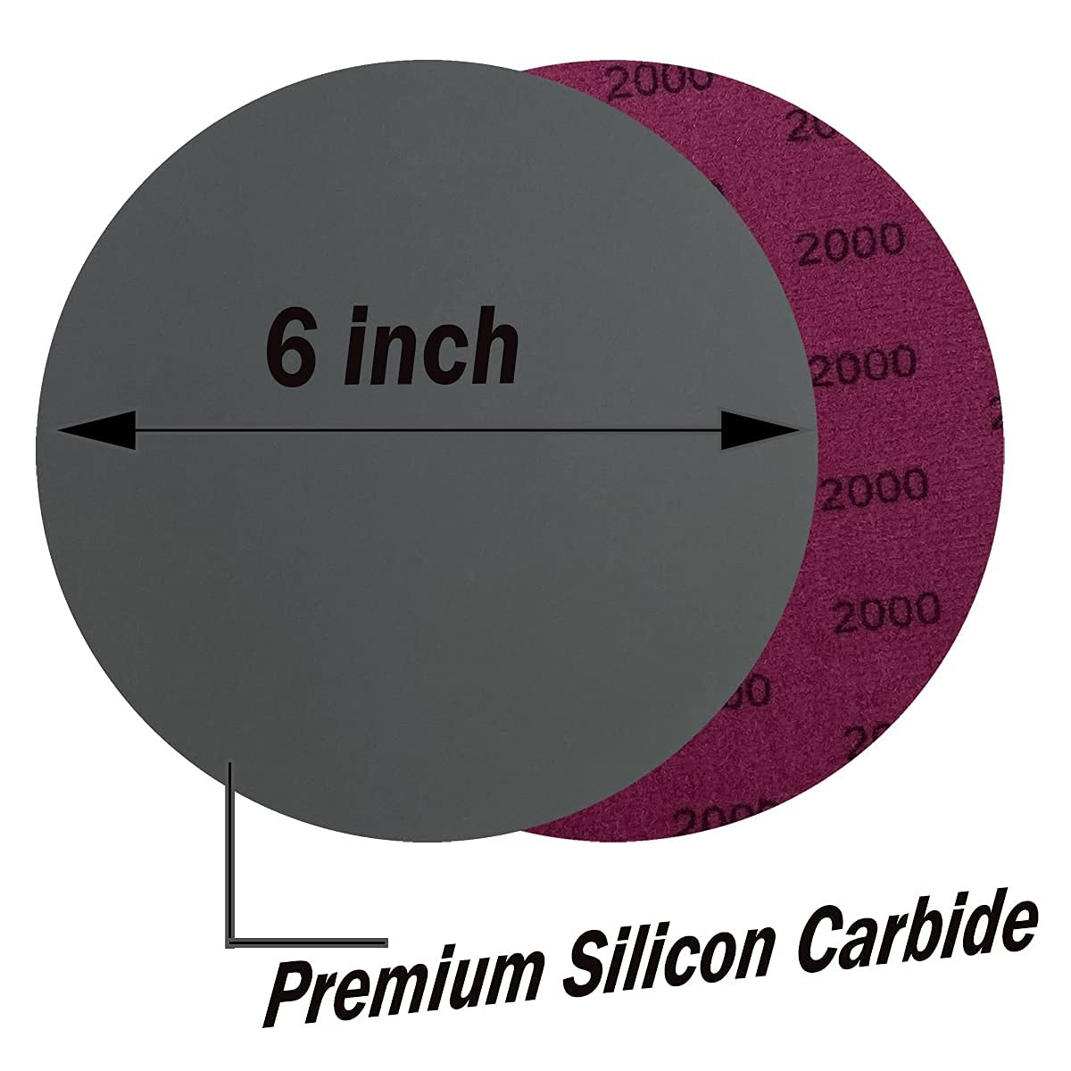 2000 Grit Wet Dry Sandpaper Discs 6 Inch 25 PCS for Auto Polishing and Scratches