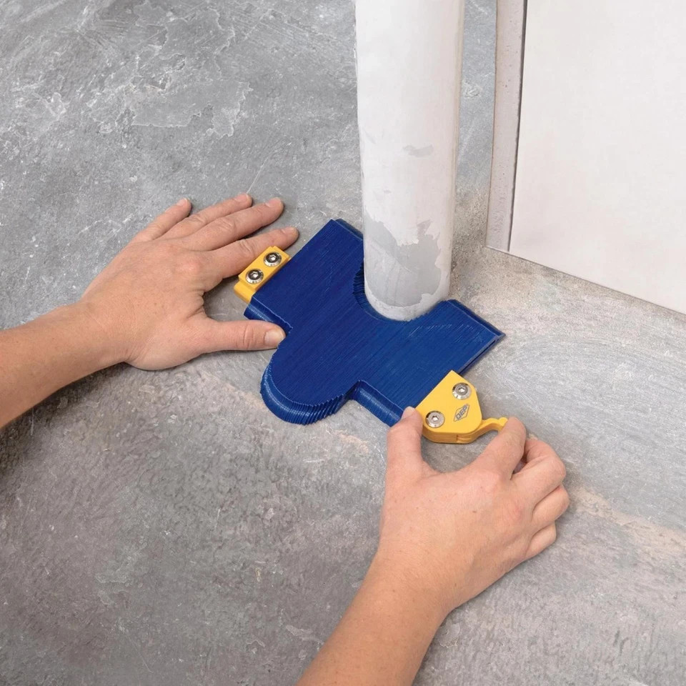 6 in. W Locking Professional Profile and Contour Gauge Blue