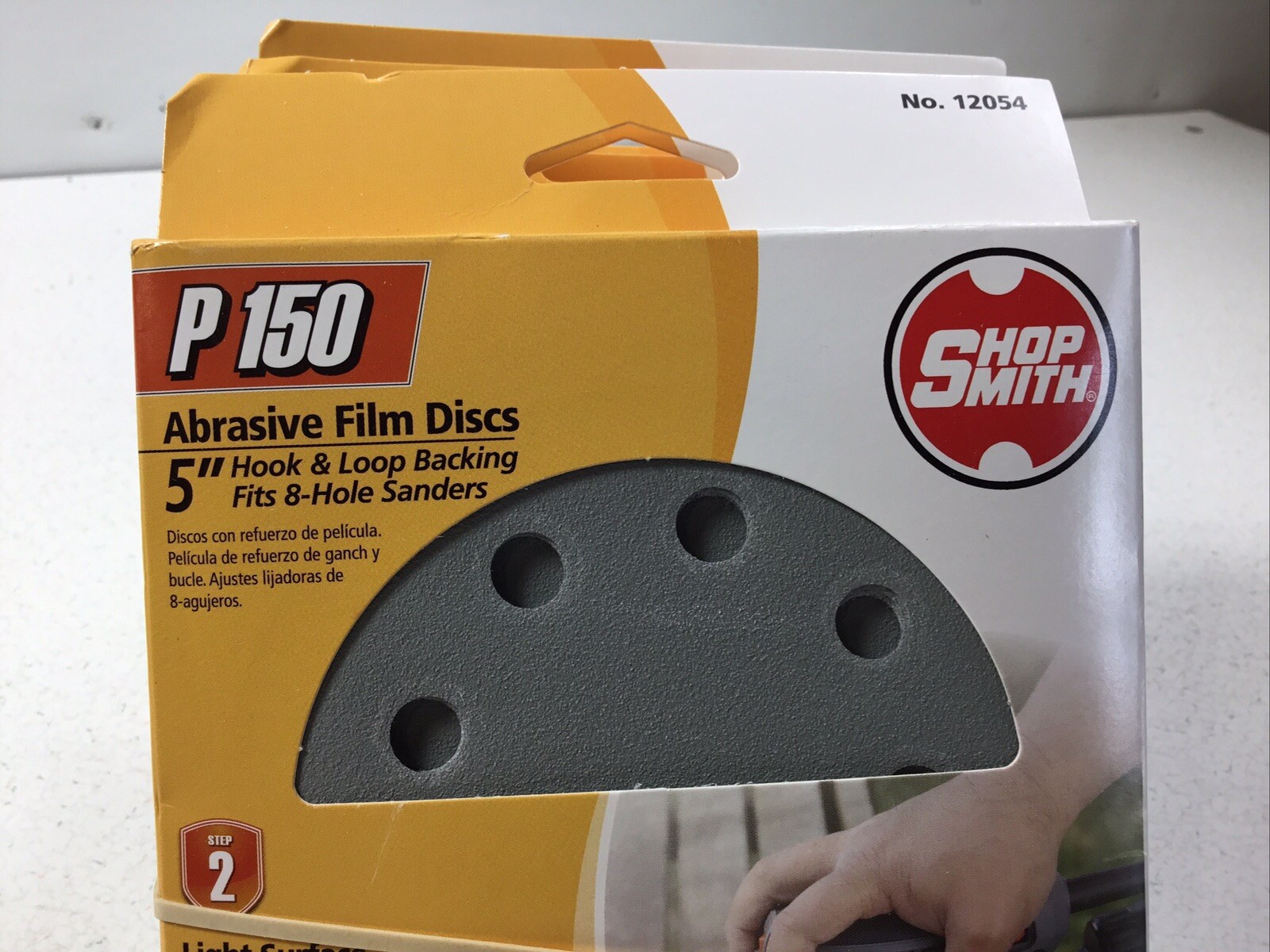 Shop Smith 15Pk 5″ 150G Sand Disc 12054 Light Surface 8-Hole Sander Hook & Loop