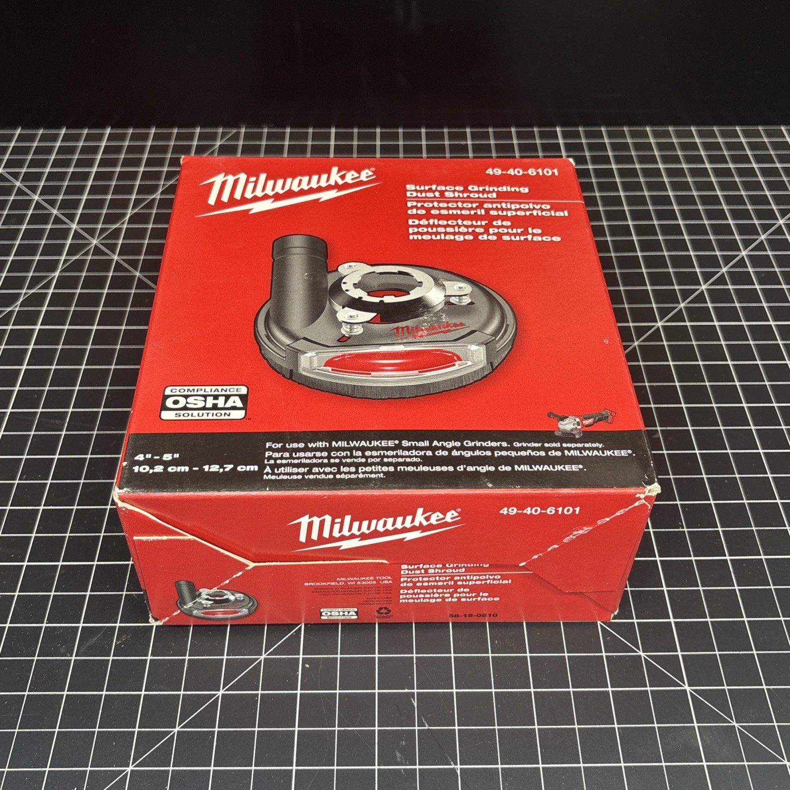 Milwaukee Surface Grinding Dust Shroud 49-40-6101 4-5” NIB Unopened