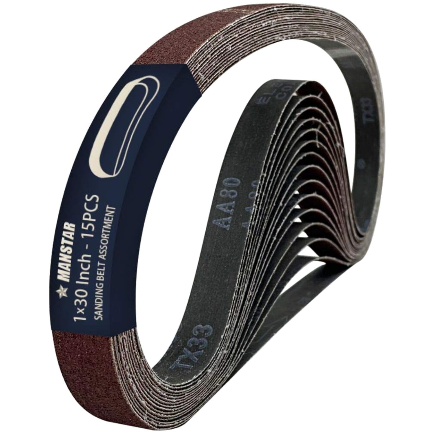Aluminum Oxide Sanding Belt Pack – 80/120/150/240/400 Grit