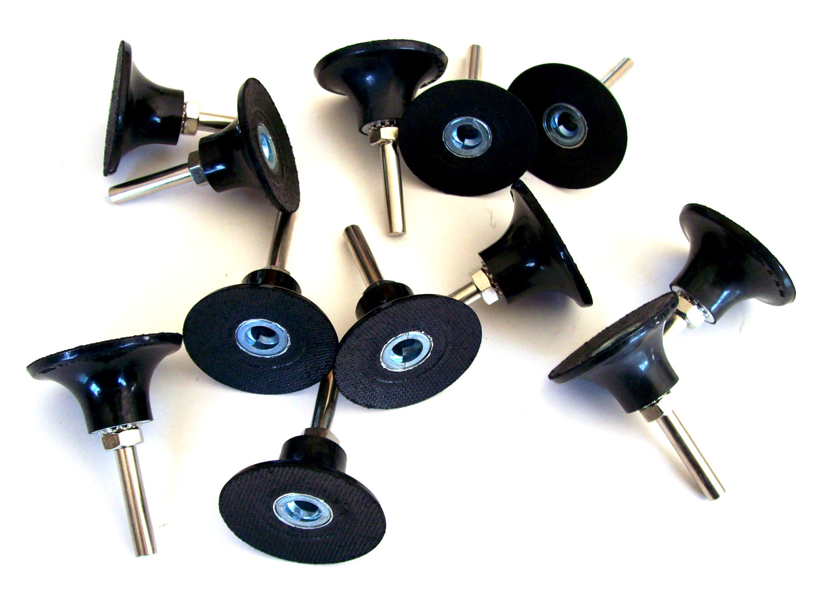 12 GOLIATH INDUSTRIAL 2″ TYPE R DISC HOLDER MANDRELS ROLL LOCK TWIST ON SANDING