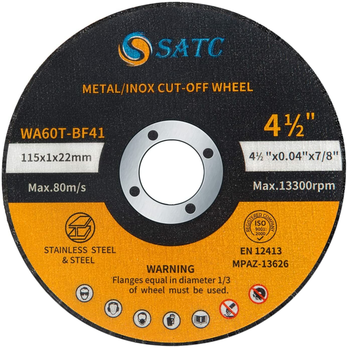 10PCS 4.5“ Cut Off Wheels 4-1/2x.040×7/8″ Metal Steel Angle Grinder Cutting Disc