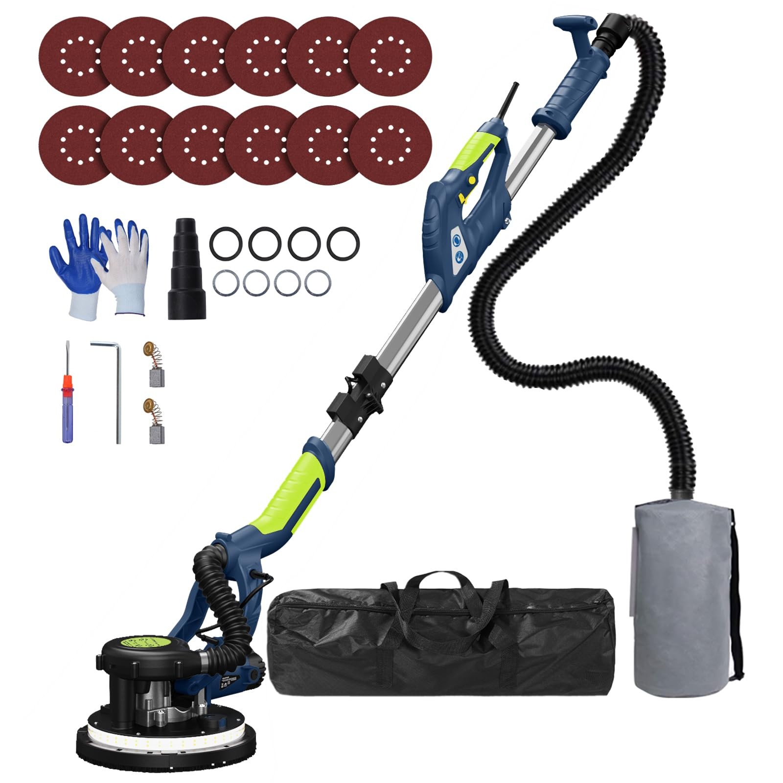 Drywall Sander, 2025 Upgraded 8-Amp Popcorn Ceiling Removal Tool with 7 Varia…