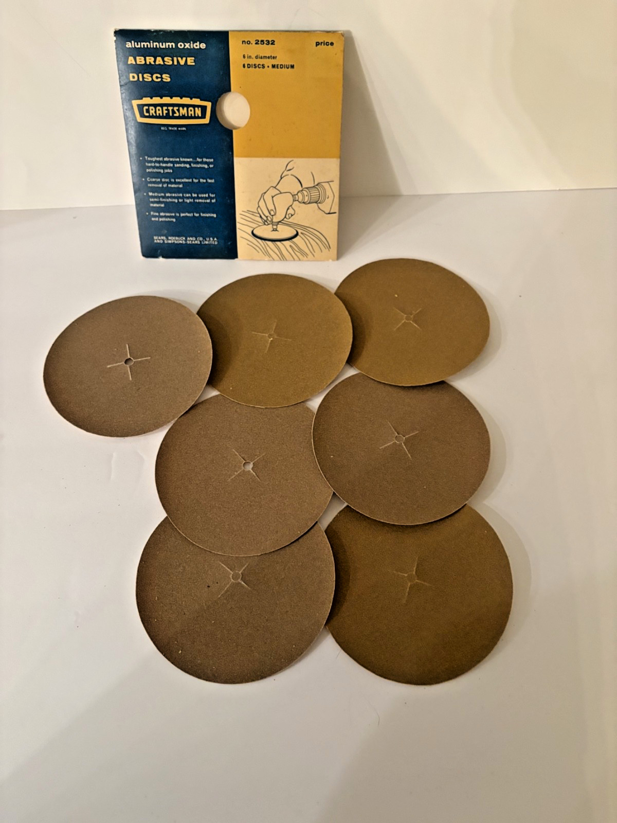 VTG Craftsman & Carborundum Aluminum Oxide Abrasive Discs various grit (30 disc)