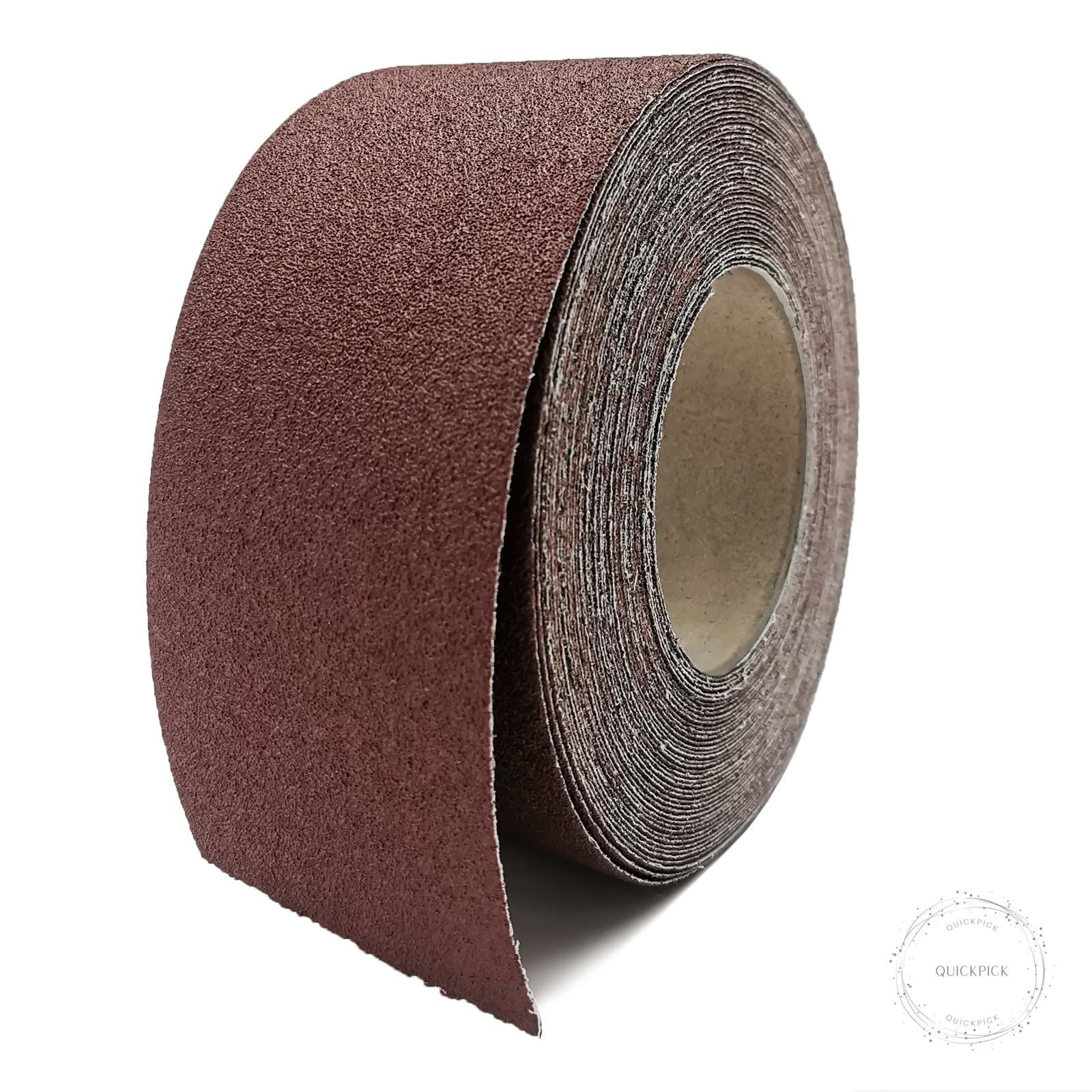 80 Grit Sandpaper Roll 3 Inch x 49 Feet Emery Cloth Roll Aluminum Oxide Abrasive