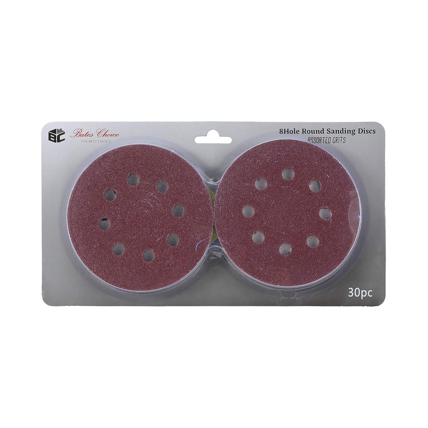 30 Pack 5 Inch Assorted Grit Sanding Discs Wood Metal Polishing Sandpaper