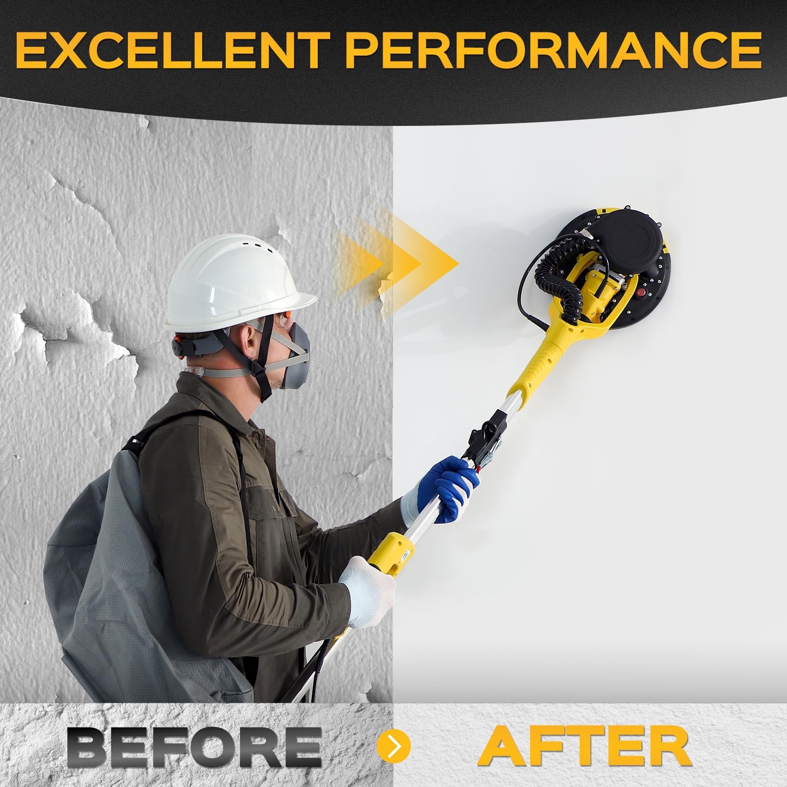 Drywall Sander Tool, KUPERIA 8.5 Amp Popcorn Ceiling Removal Tool with 7 Vari…