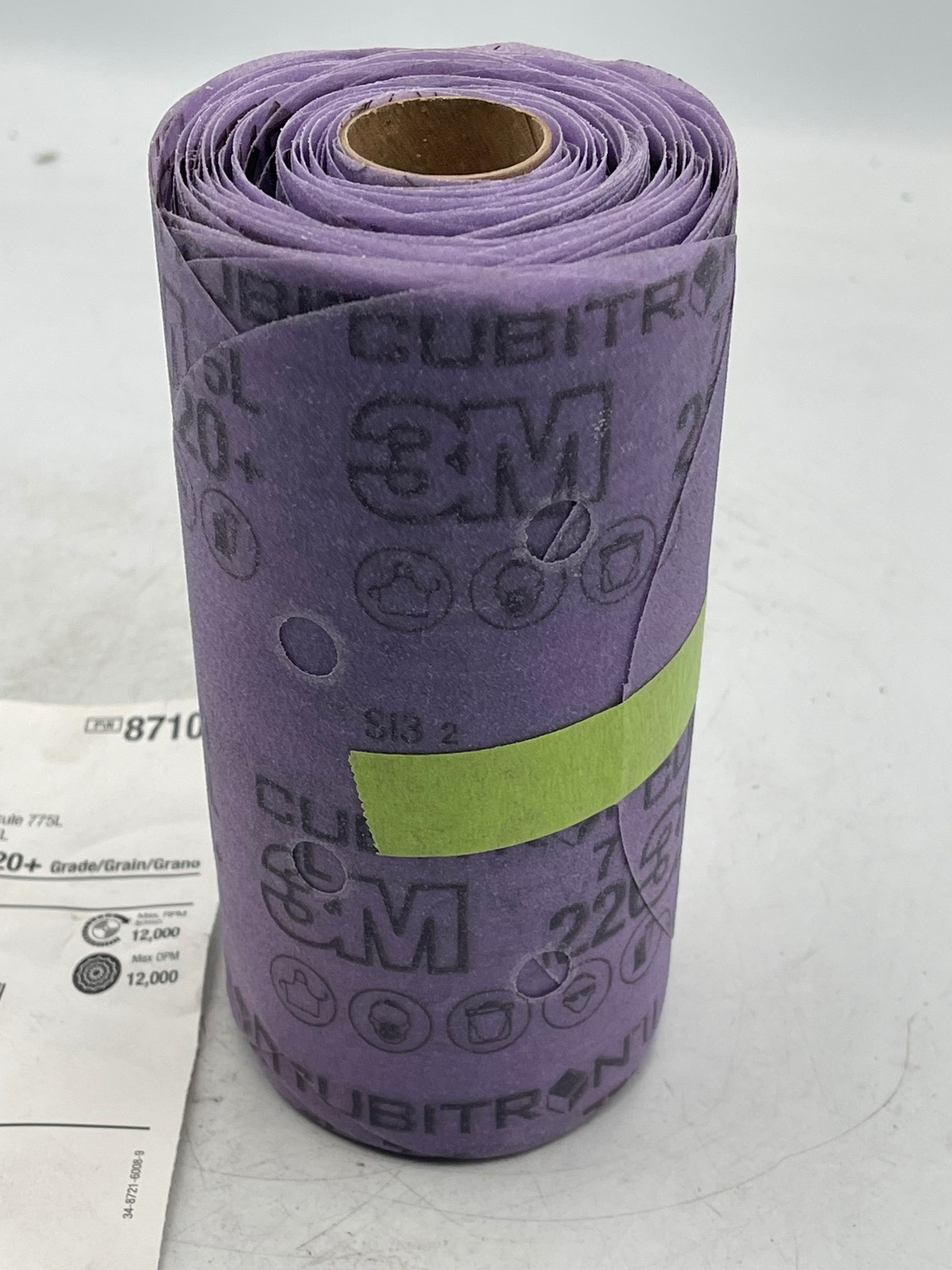 3M Cubitron II Stikit Dust Free Disc Roll 775L 220+ 152mm 6in PN87104