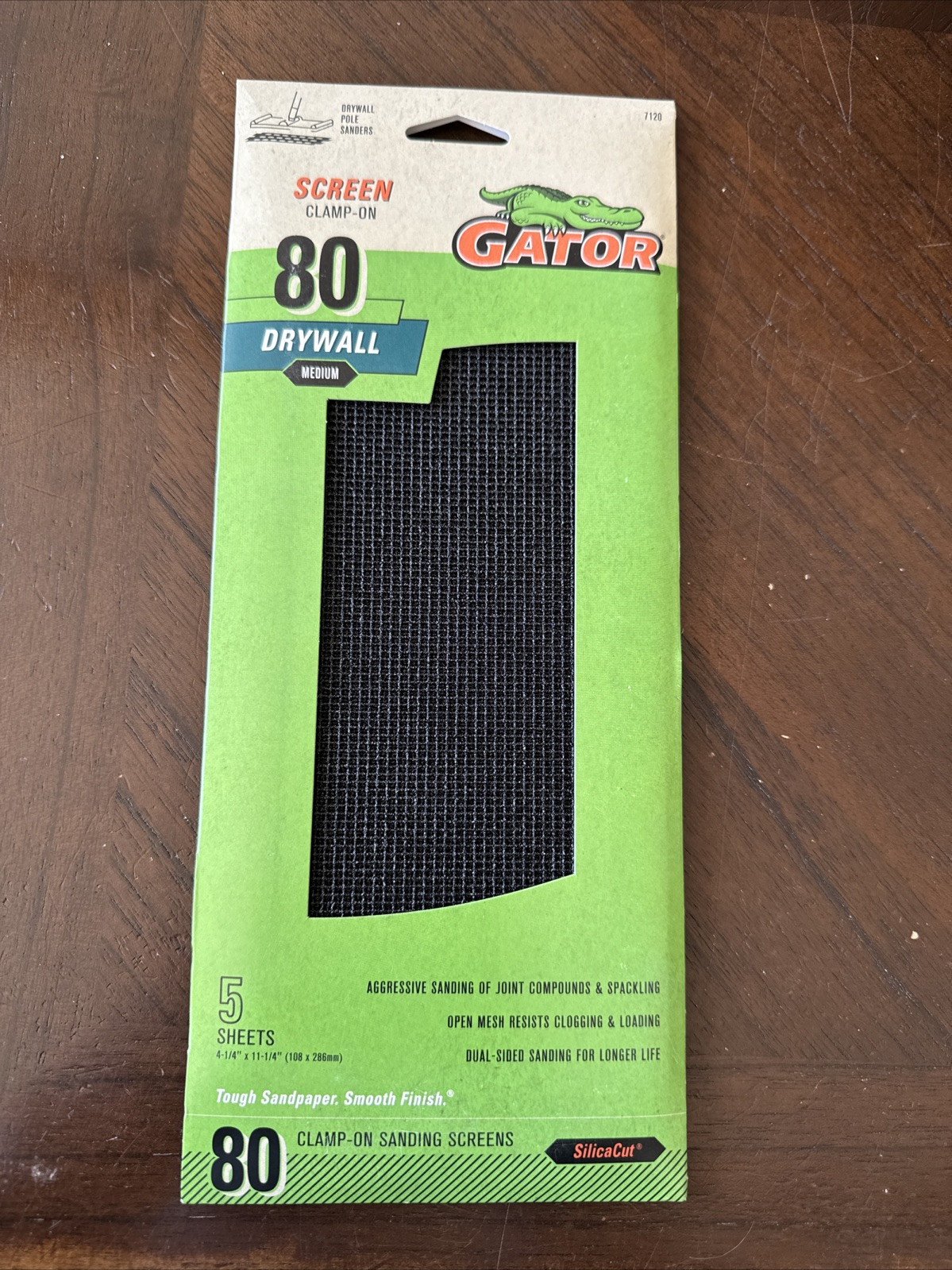 Gator Precut Drywall Sanding Screen Coarse 80 -Grit Sheet Sandpaper 4.25-Inches