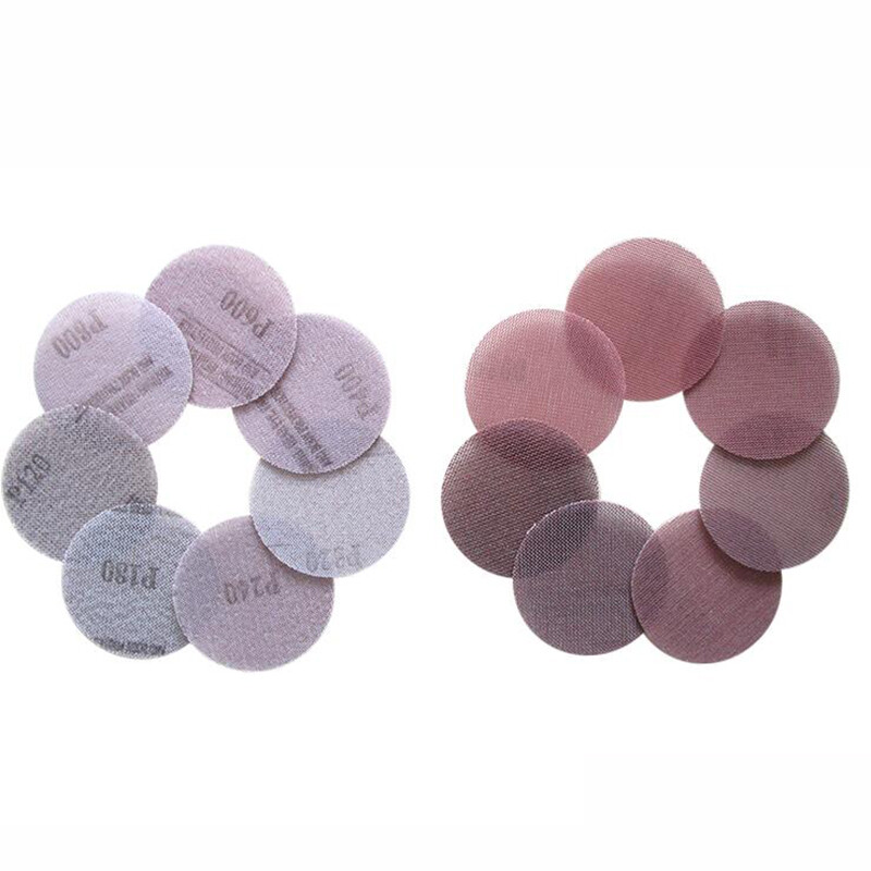 75mm 3″ Sanding Mesh Disc P80 to P1000 Grit Sandpaper Paintwork Dust Extraction