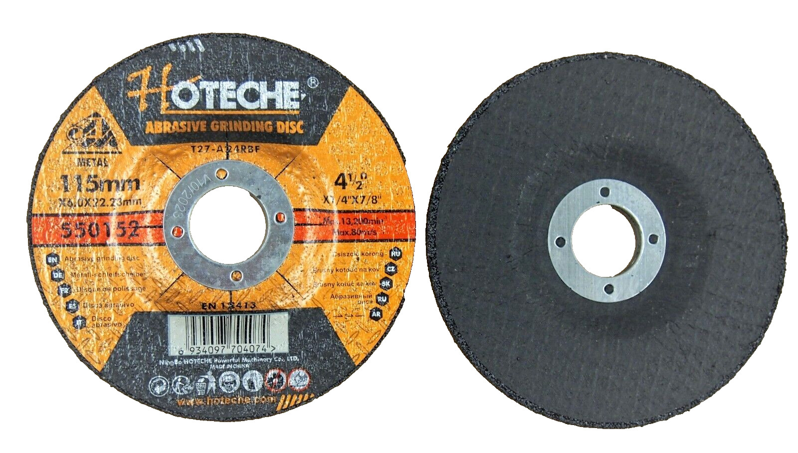 Lot of (25) Metal Grinding Wheels Angle Grinder Disc 4-1/2″x1/4″x7/8″ 550152