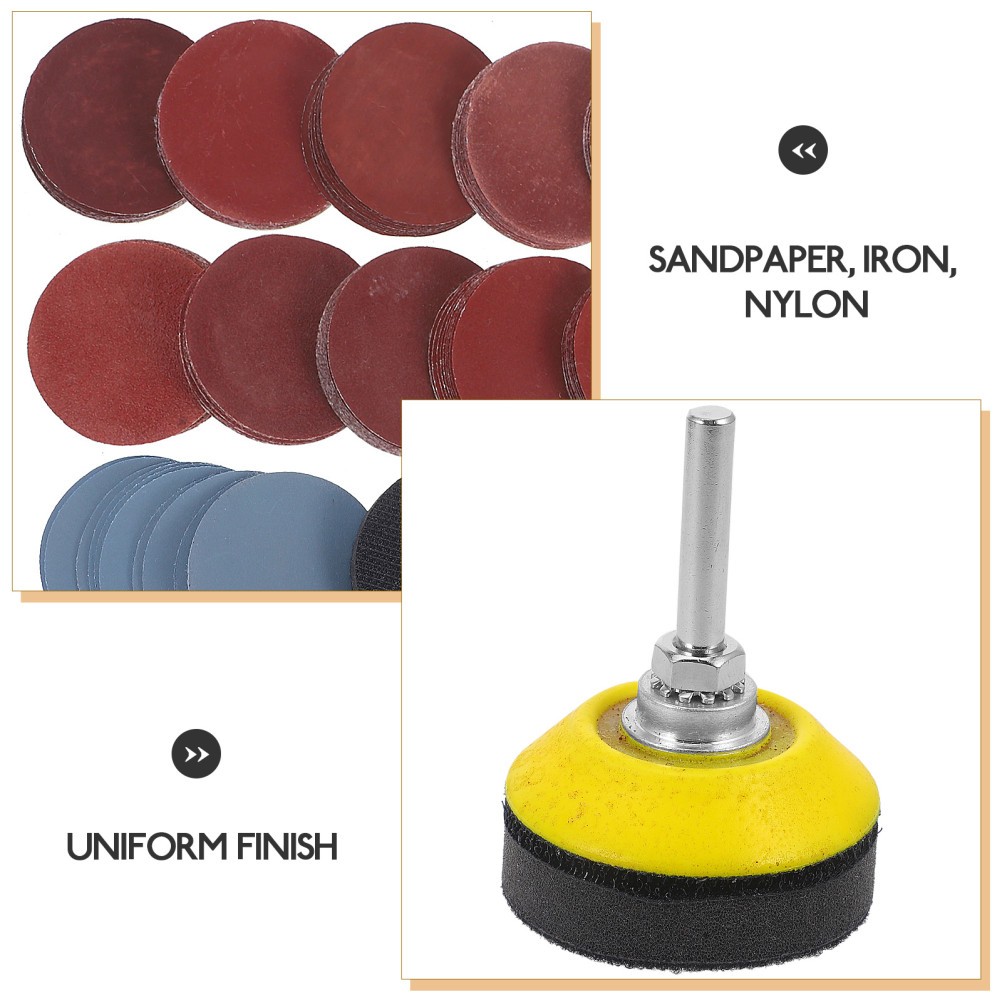 1 Set Drill Sanding Attachment with Durable Sandpaper Discs for Smooth Finishing