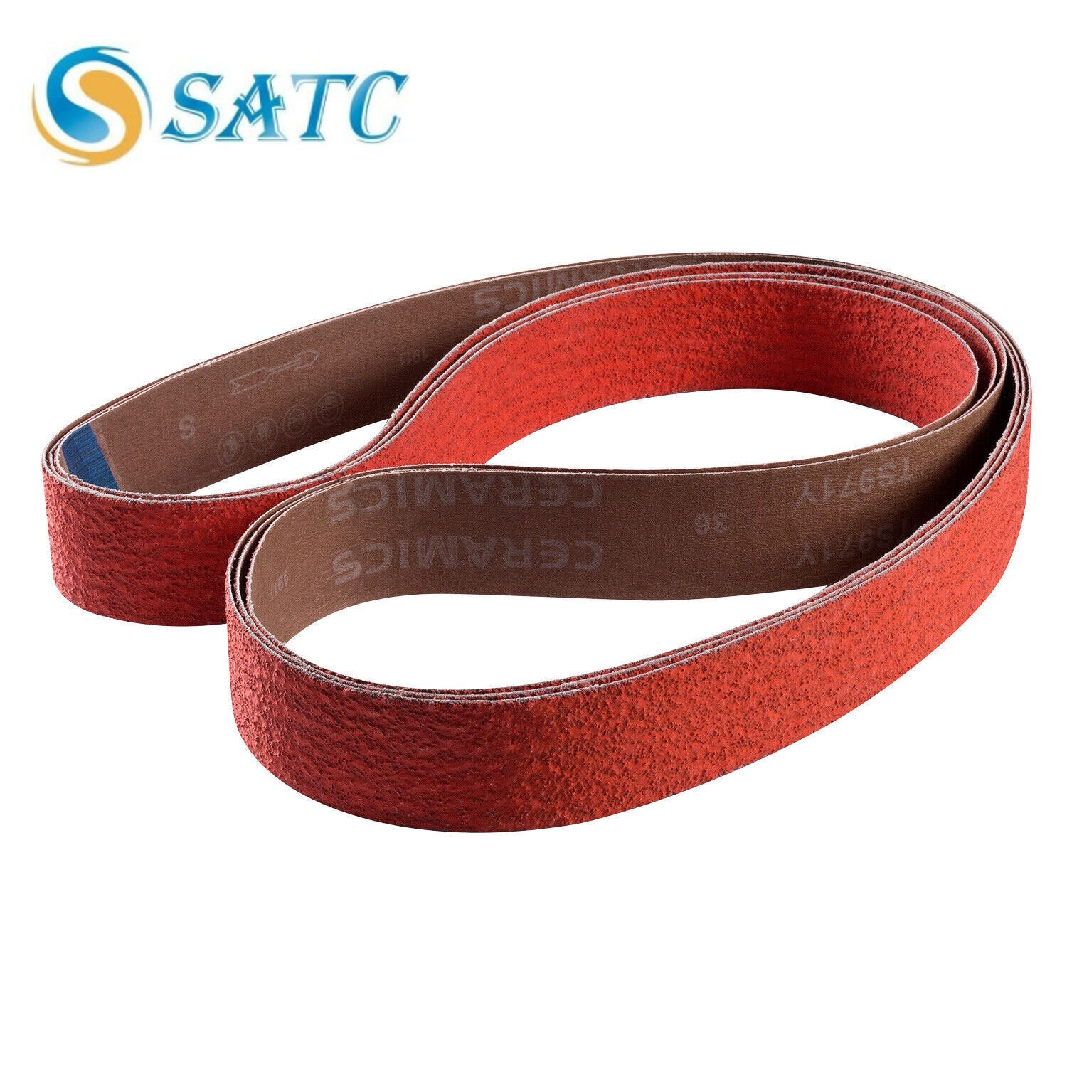 2 X 72 Inch 120 Grit EdgeCore Ceramic Grinding Sanding Belts 6 Pack