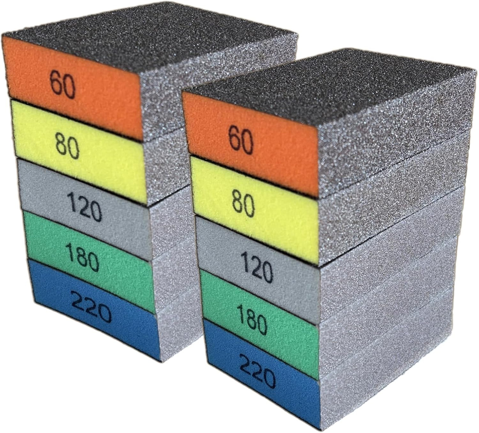 Sanding Sponges Pack of 10 Multi-Grit Versatile Washable Reusable Hand Tool for