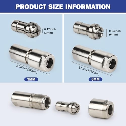 Starry 3mm & 6mm Angle Grinder Adapter for Drill Grinding Attachment Metal