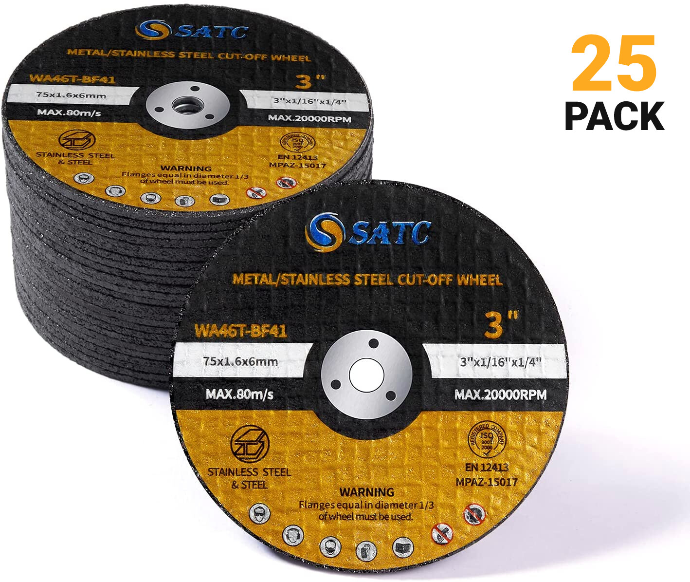10x 9x.075″x7/8″ Cut Off Wheel Metal Stainless Steel Angle Grinder Cutting Discs