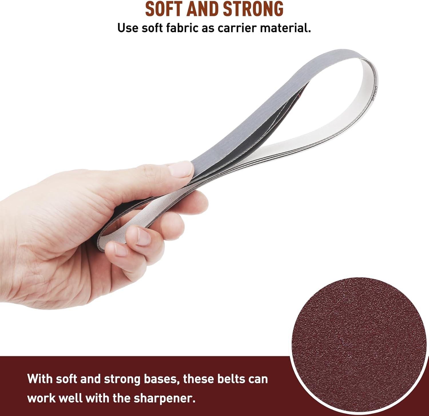 36 Pcs 1/2″ x 18″ Sanding Belts Set, 4 Each of