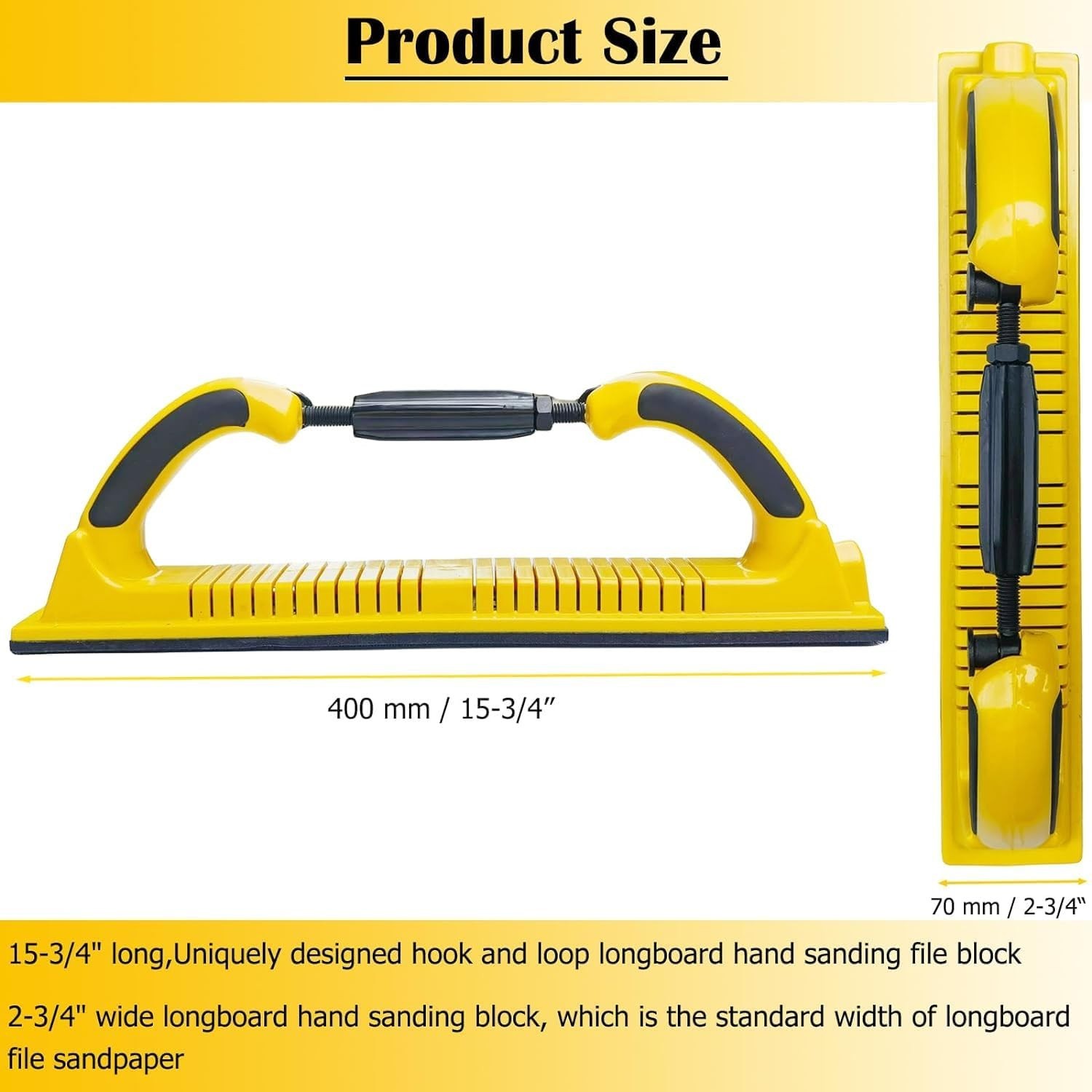 2-3/4″ X 15-3/4″ Adjustable Radius Flex Longboard Hand Sanding File Block